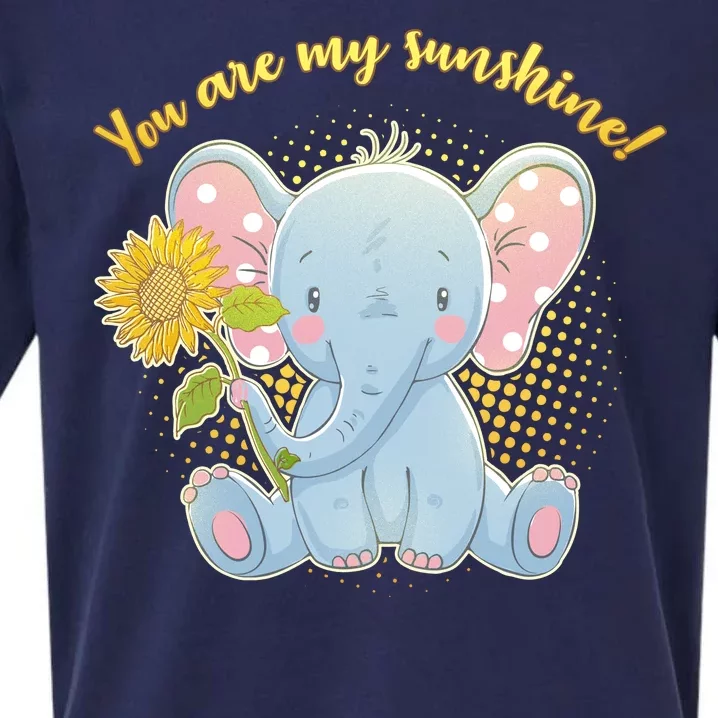 Cute Sunflower Elephant Sunshine Sueded Cloud Jersey T-Shirt