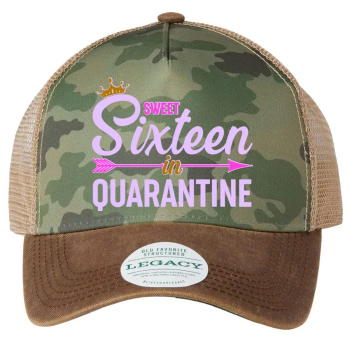 Cute Sweet Sixteen in Quarantine Legacy Tie Dye Trucker Hat