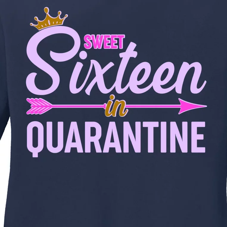 Cute Sweet Sixteen in Quarantine Ladies Long Sleeve Shirt