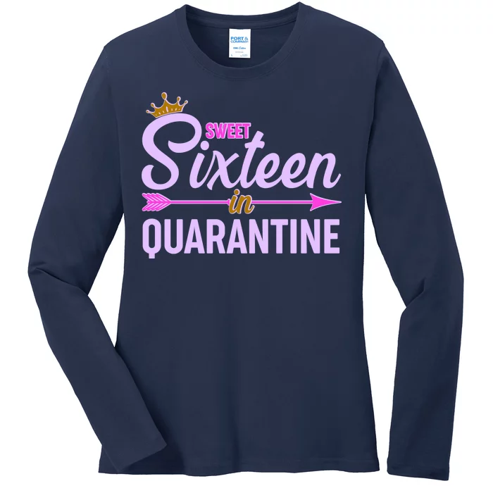 Cute Sweet Sixteen in Quarantine Ladies Long Sleeve Shirt