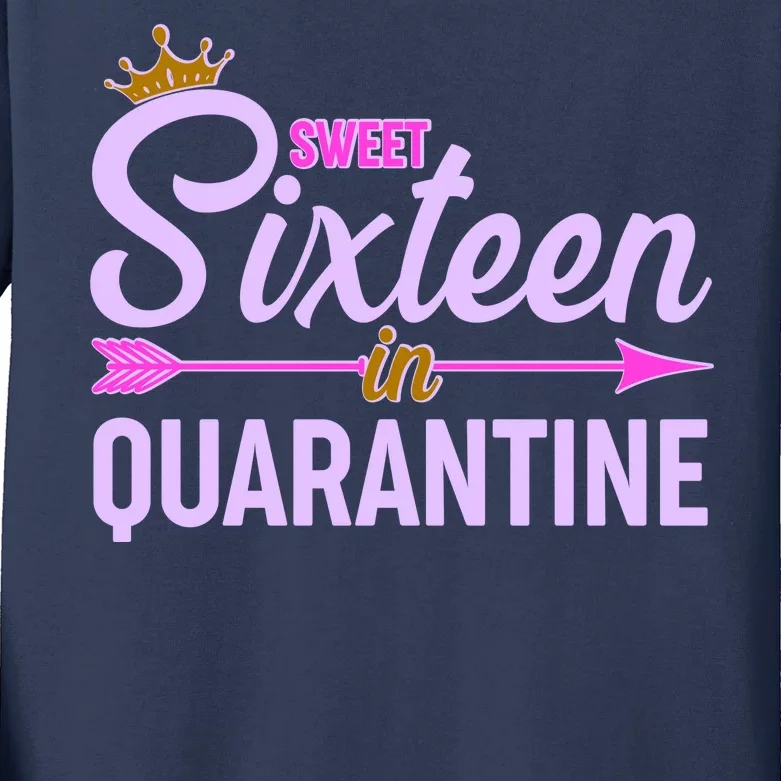 Cute Sweet Sixteen in Quarantine Kids Long Sleeve Shirt