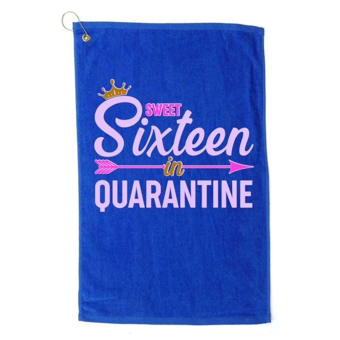 Cute Sweet Sixteen in Quarantine Platinum Collection Golf Towel