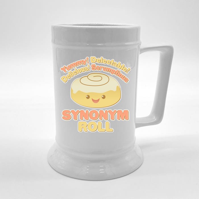 Cute Synonym Roll Front & Back Beer Stein