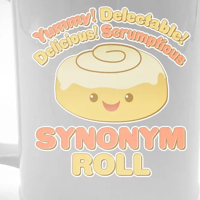 Cute Synonym Roll Front & Back Beer Stein