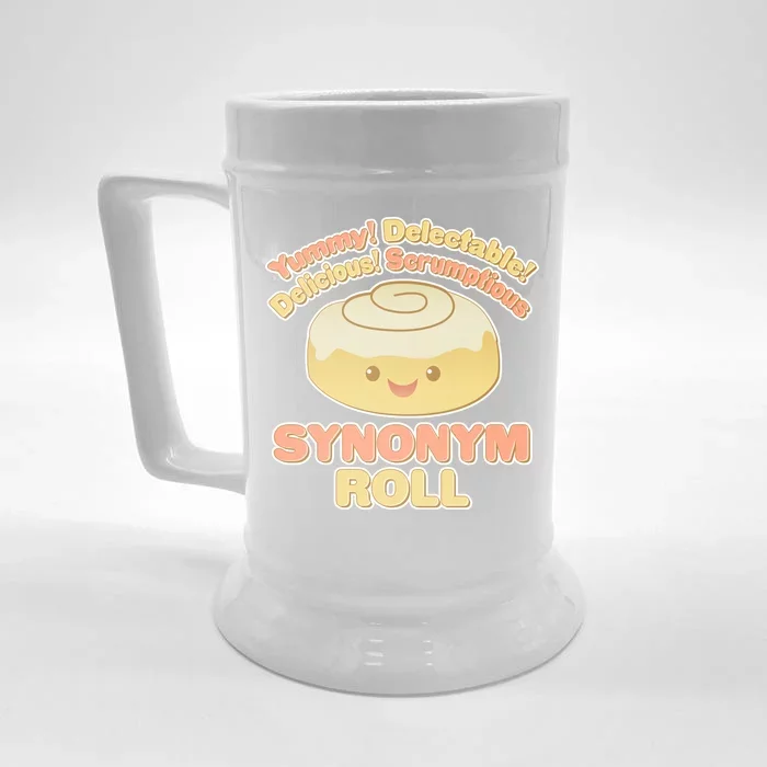 Cute Synonym Roll Front & Back Beer Stein