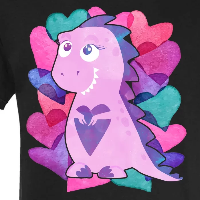 Cute T-Rex Valentine Full Of Hearts Garment-Dyed Heavyweight T-Shirt