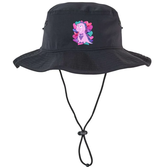 Cute T-Rex Valentine Full Of Hearts Legacy Cool Fit Booney Bucket Hat