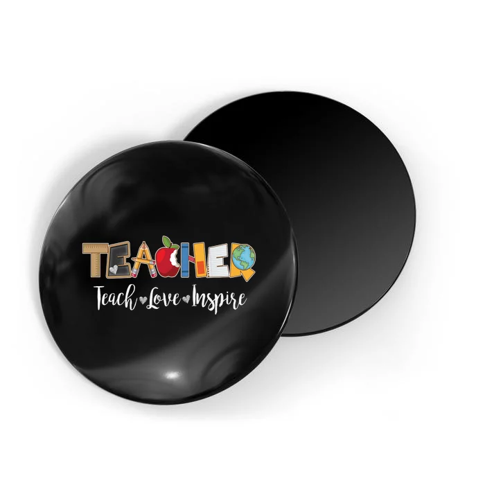 Cute Teacher Teach Love Inspire Magnet