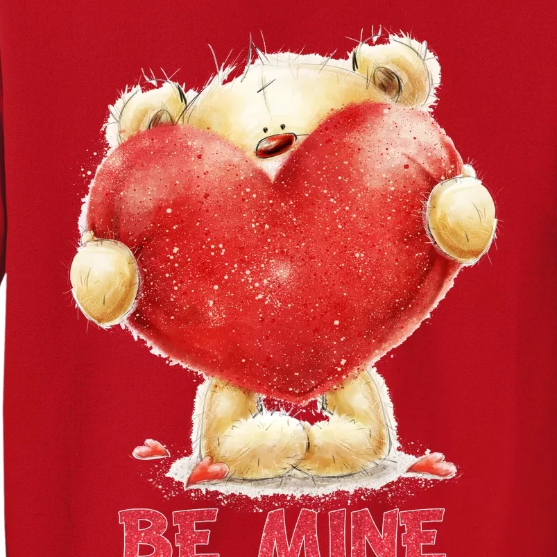 Cute Teddy Bear Holding Heart Be Mine Valentine's Day Sweatshirt