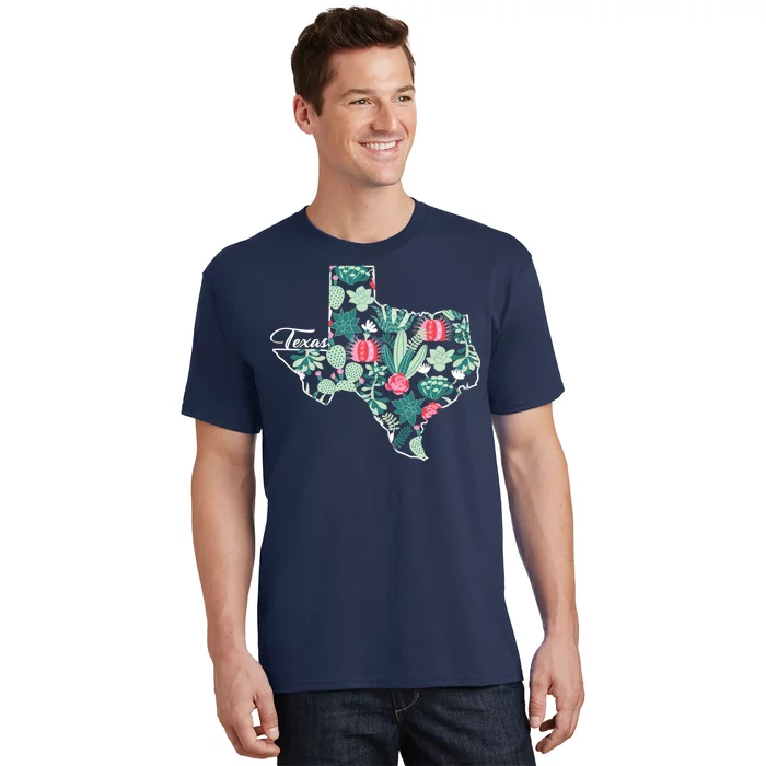 Cute Texas Cactus And Flowers T-Shirt