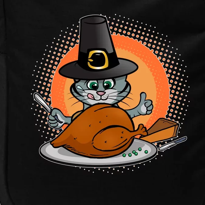 Cute Thanksgiving Happy Kitty Turkey Dinner Impact Tech Backpack