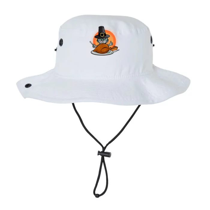 Cute Thanksgiving Happy Kitty Turkey Dinner Legacy Cool Fit Booney Bucket Hat