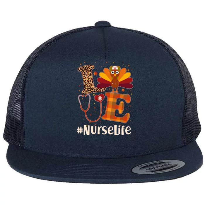 Cute Thanksgiving #NurseLife Fall Patterns Nurse Turkey Flat Bill Trucker Hat