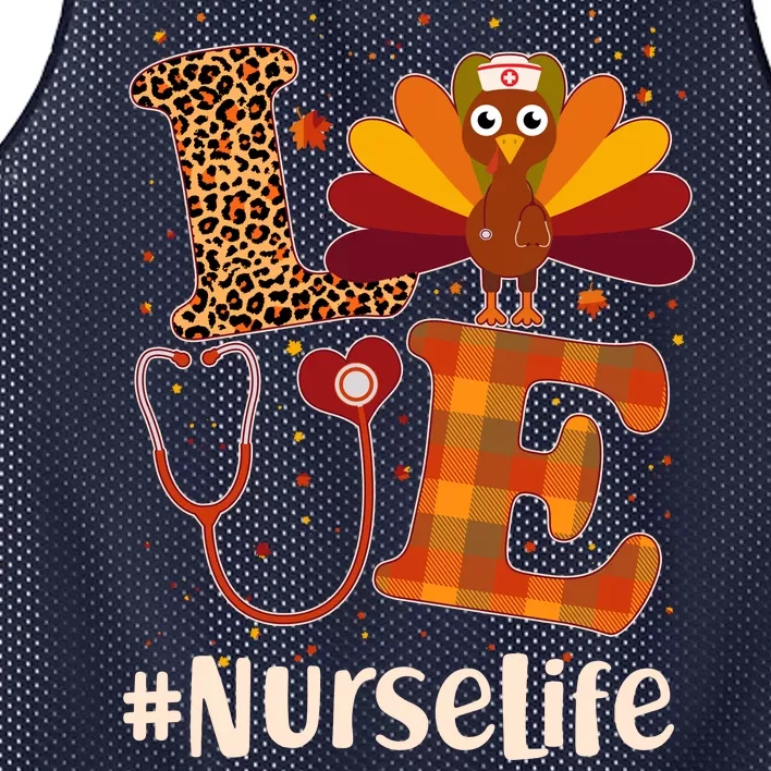 Cute Thanksgiving #NurseLife Fall Patterns Nurse Turkey Mesh Reversible Basketball Jersey Tank