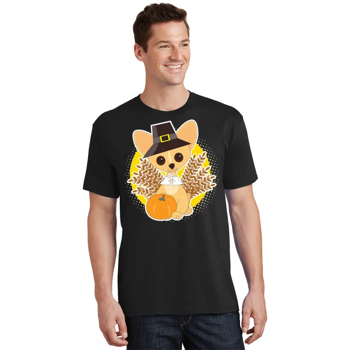 Cute Thanksgiving Pilgrim Puppy T-Shirt