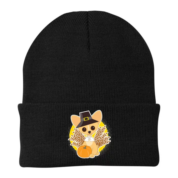 Cute Thanksgiving Pilgrim Puppy Knit Cap Winter Beanie