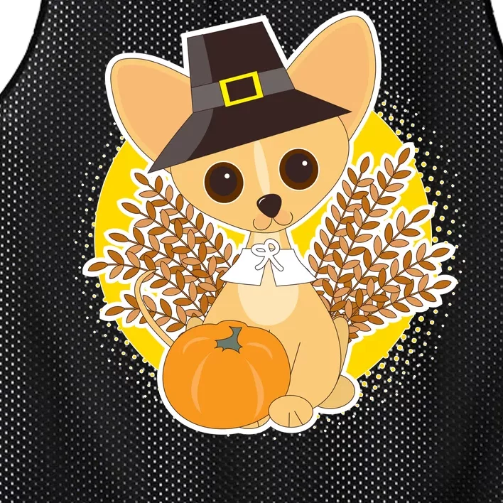 Cute Thanksgiving Pilgrim Puppy Mesh Reversible Basketball Jersey Tank