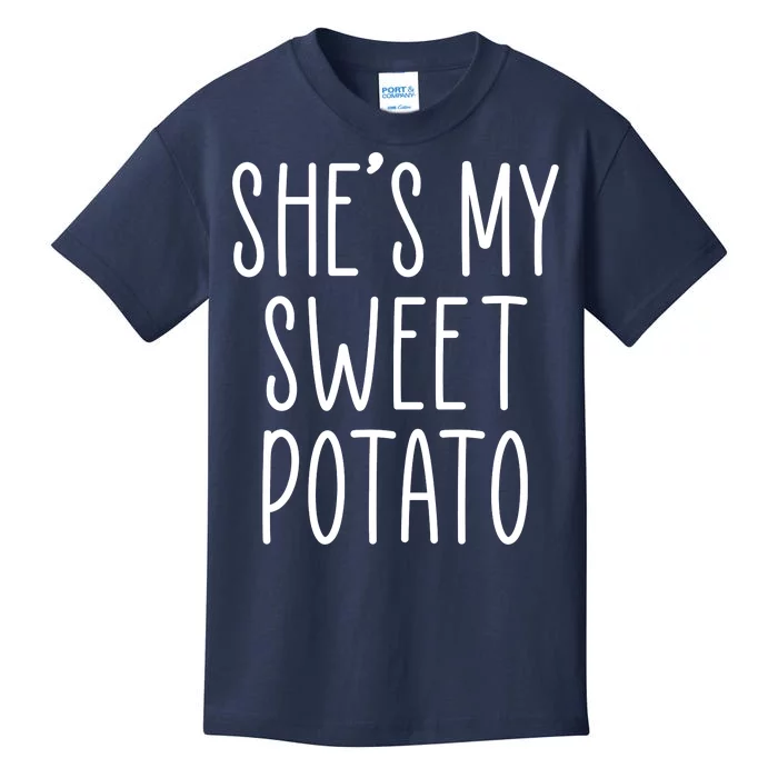 Cute Thanksgiving She's My Sweet Potato Kids T-Shirt