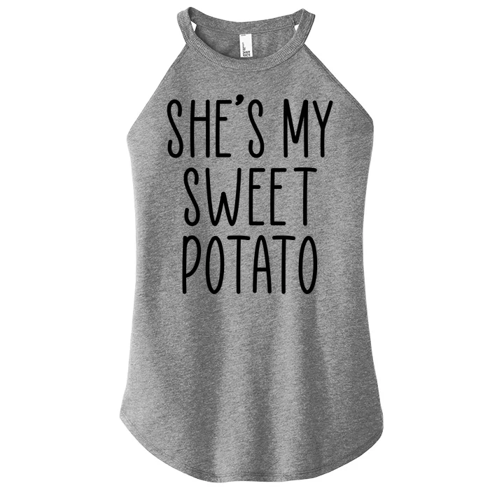 Cute Thanksgiving She's My Sweet Potato Women’s Perfect Tri Rocker Tank