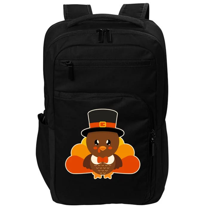 Cute Thanksgiving Turkey Little Boy Impact Tech Backpack