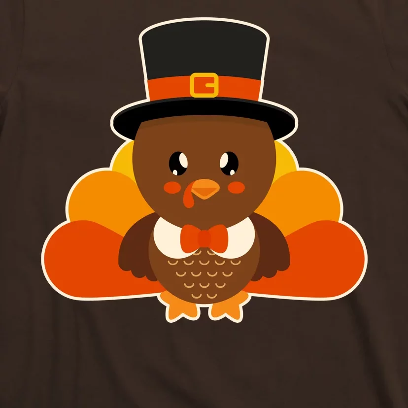 Cute Thanksgiving Turkey Little Boy T-Shirt