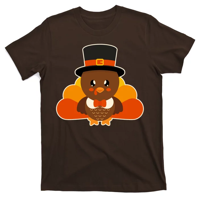 Cute Thanksgiving Turkey Little Boy T-Shirt