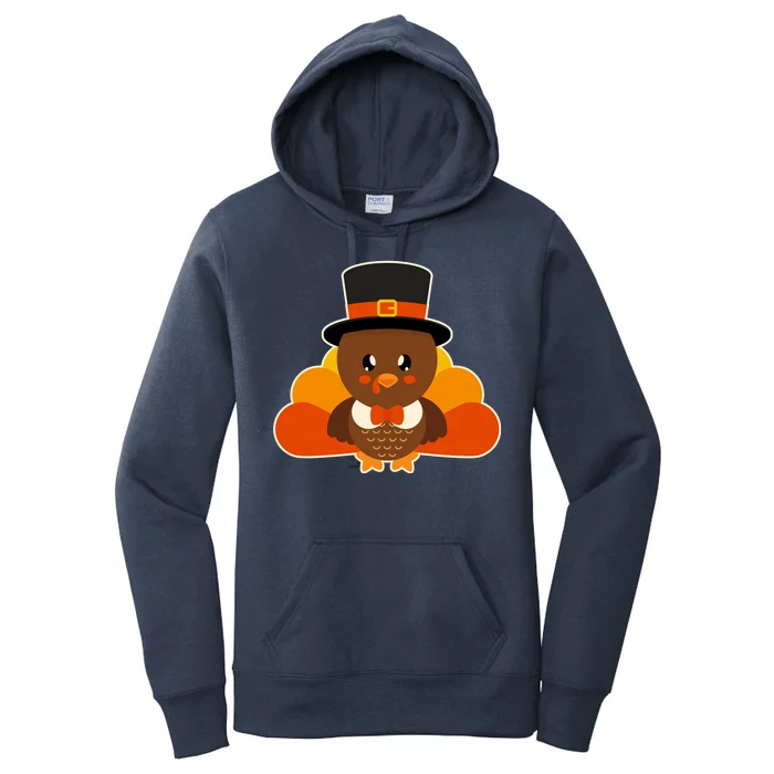 Cute Thanksgiving Turkey Little Boy Women's Pullover Hoodie