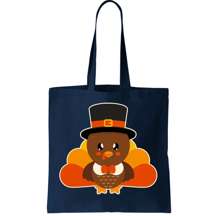 Cute Thanksgiving Turkey Little Boy Tote Bag