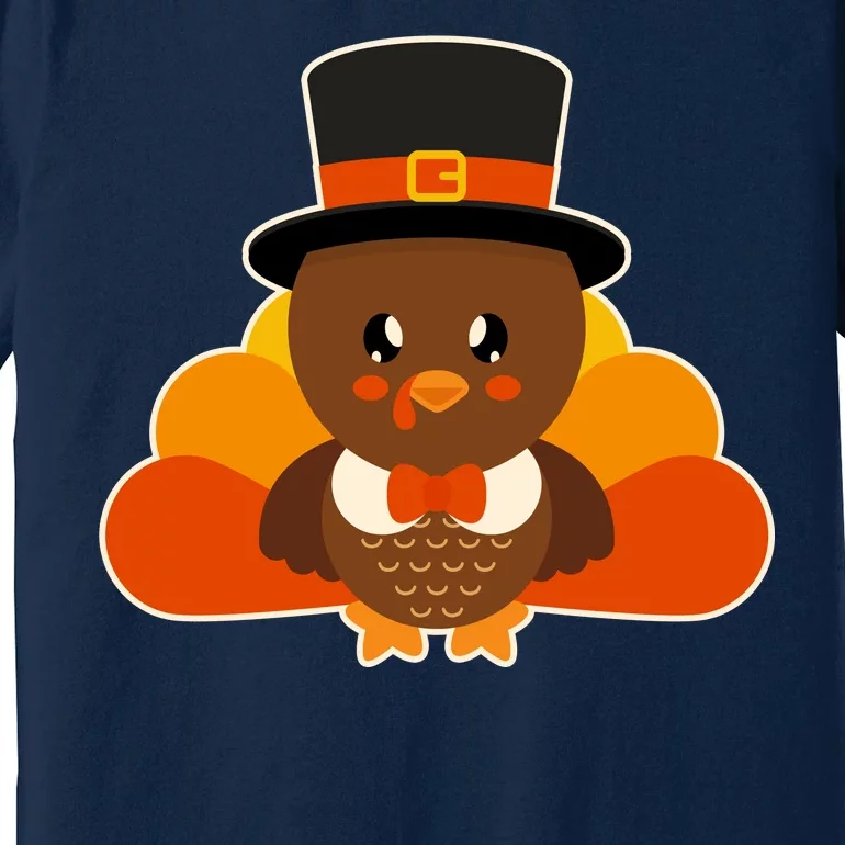 Cute Thanksgiving Turkey Little Boy Premium T-Shirt