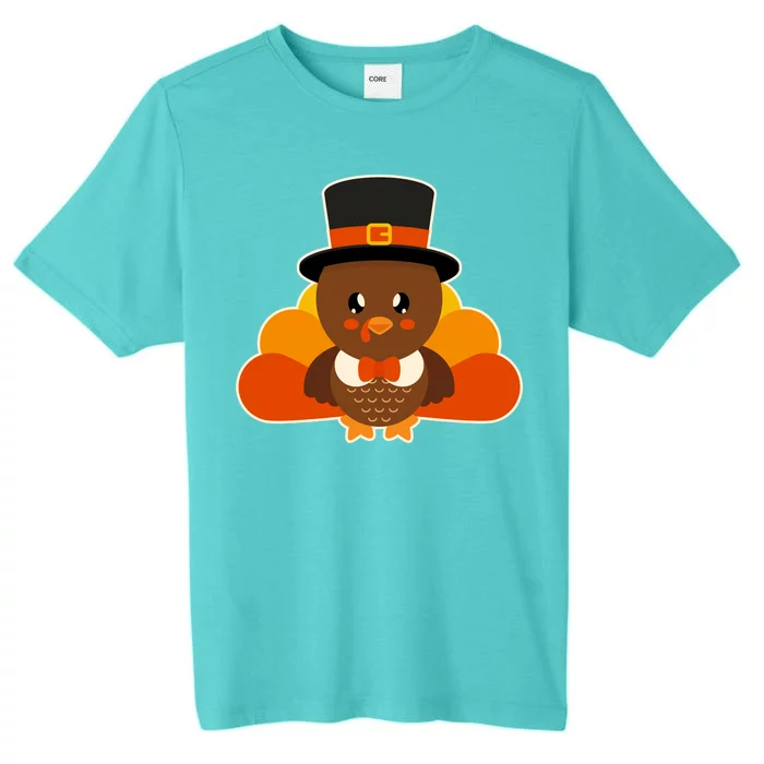 Cute Thanksgiving Turkey Little Boy ChromaSoft Performance T-Shirt