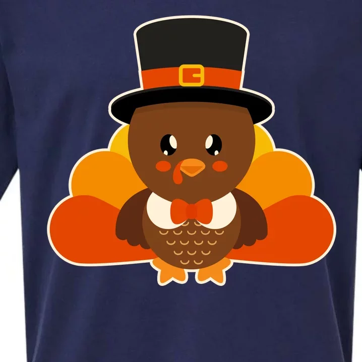 Cute Thanksgiving Turkey Little Boy Sueded Cloud Jersey T-Shirt