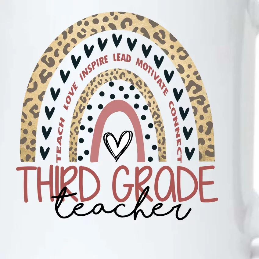 Cute Third Grade Teacher Inspiring Quote Black Color Changing Mug