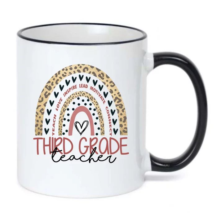 Cute Third Grade Teacher Inspiring Quote Black Color Changing Mug