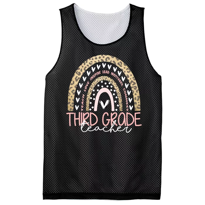 Cute Third Grade Teacher Inspiring Quote Mesh Reversible Basketball Jersey Tank