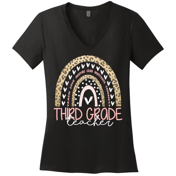 Cute Third Grade Teacher Inspiring Quote Women's V-Neck T-Shirt