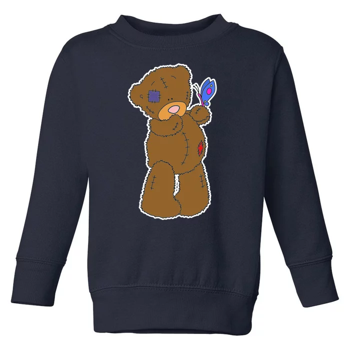 Cute Torn Teddy Bear Toddler Sweatshirt