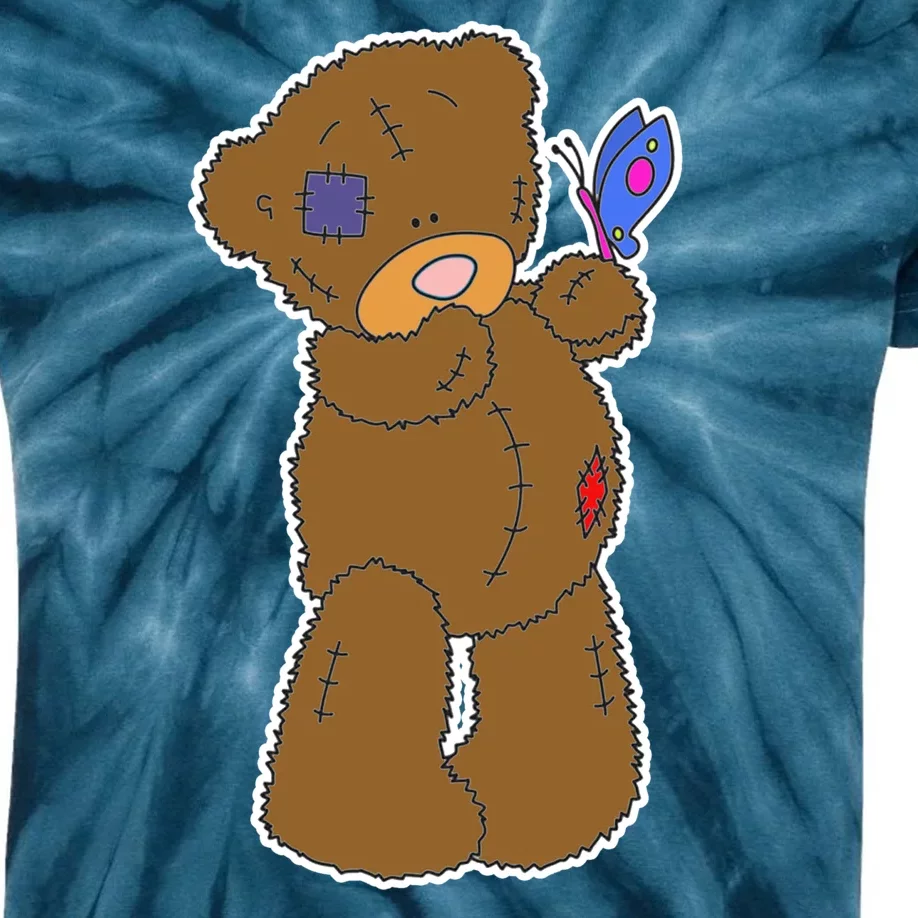 Cute Torn Teddy Bear Kids Tie-Dye T-Shirt