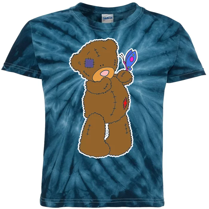 Cute Torn Teddy Bear Kids Tie-Dye T-Shirt