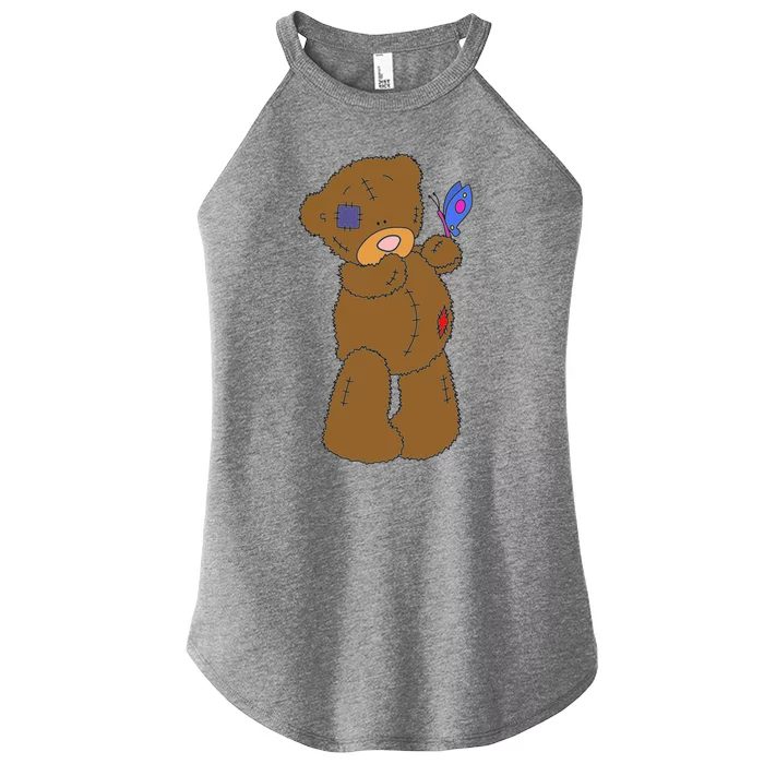 Cute Torn Teddy Bear Women’s Perfect Tri Rocker Tank