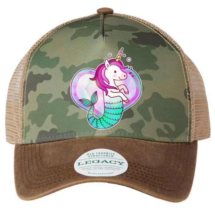 Cute Unicorn Mermaid Heart Legacy Tie Dye Trucker Hat