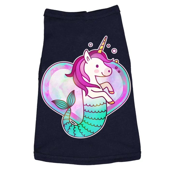 Cute Unicorn Mermaid Heart Doggie Tank