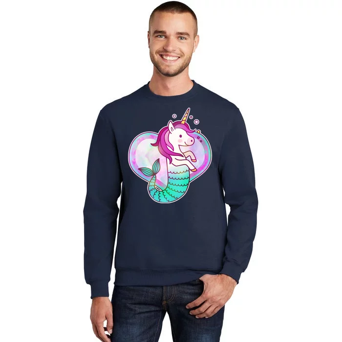 Cute Unicorn Mermaid Heart Tall Sweatshirt