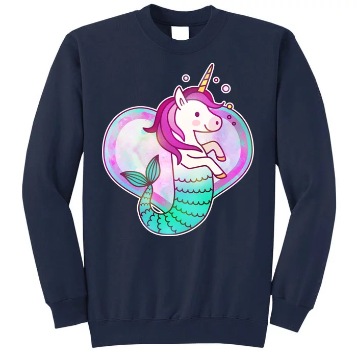 Cute Unicorn Mermaid Heart Tall Sweatshirt