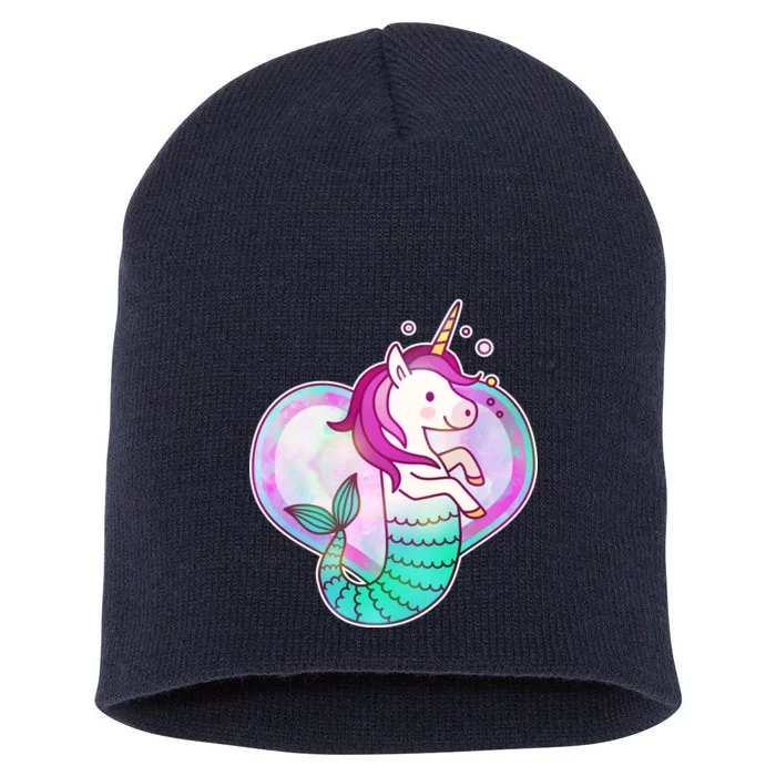 Cute Unicorn Mermaid Heart Short Acrylic Beanie