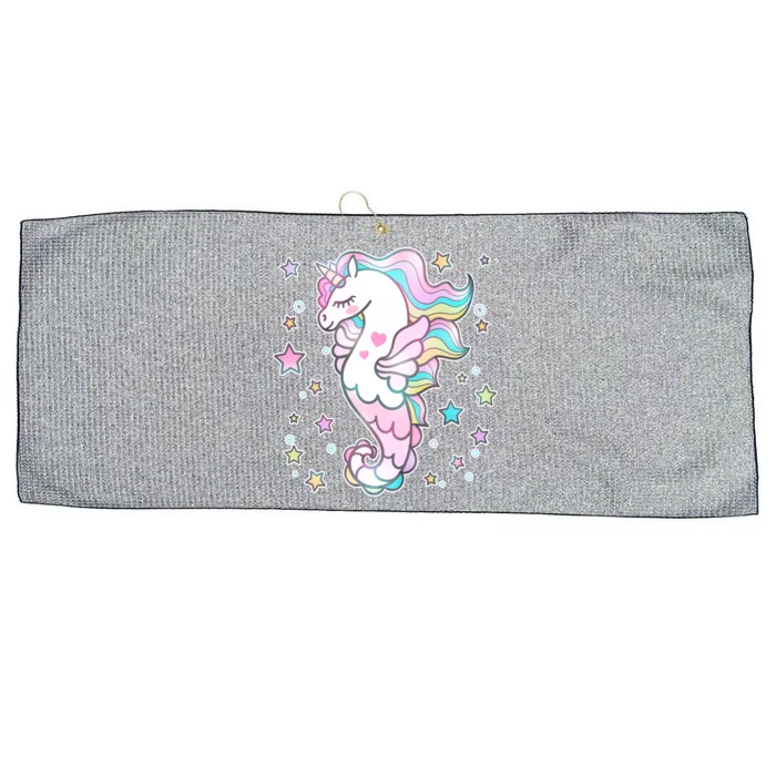 Cute Unicorn Seahorse Uni-Maid Large Microfiber Waffle Golf Towel