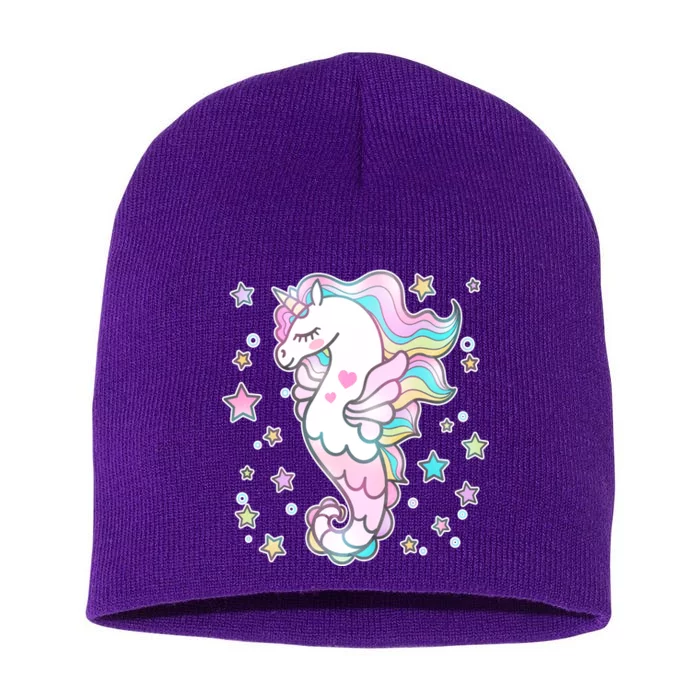 Cute Unicorn Seahorse Uni-Maid Short Acrylic Beanie