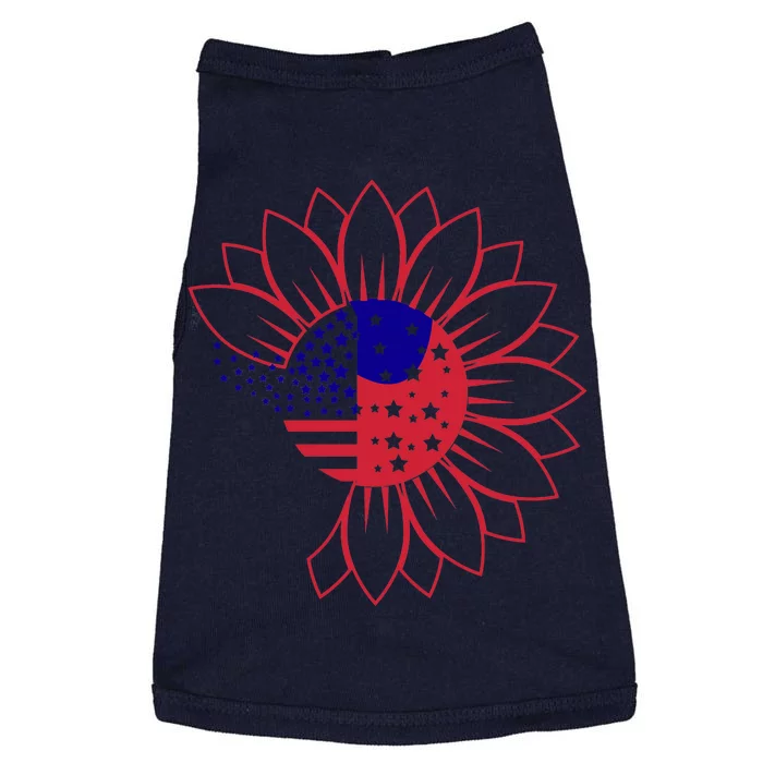 Cute USA Sunflower Flag Doggie Tank