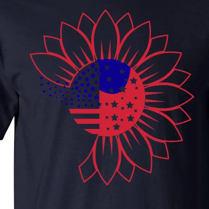 Cute USA Sunflower Flag Tall T-Shirt