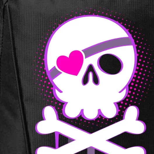 Cute Valentine Skull Eye Patch City Backpack