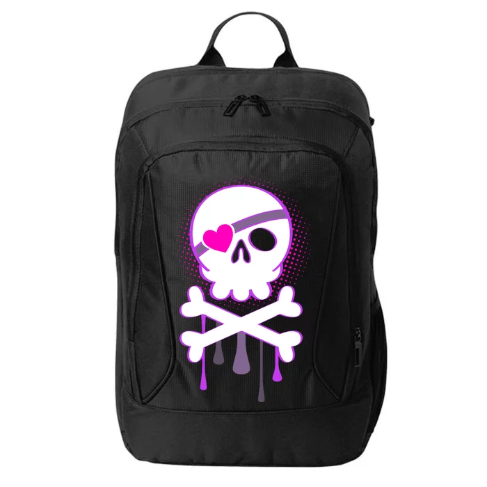 Cute Valentine Skull Eye Patch City Backpack